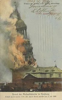 Feuer der Michaelskirche in Hamburg