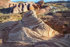 Valley Of Fire Rock Formation Drucke: Fire Wave Rock in the evening light