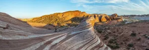 Sandstone Landscape Drucke: Fire Wave sandstone formation in evening light