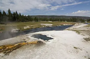Yellowstone National Park Drucke: Firehole River, Upper Geyser Basin