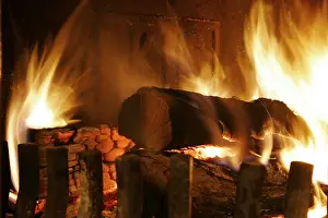 Open Fire Pit Drucke: Fireplace