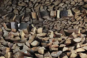 Wood Structure Design Drucke: Firewood, split logs
