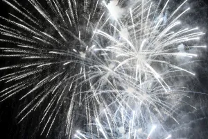 Long Exposure Night Shot Drucke: Fireworks