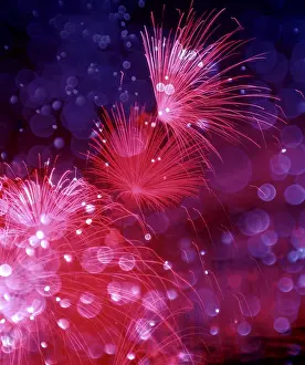 Dark Evening Atmosphere Drucke: Fireworks