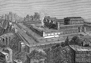 Western Wall Jerusalem Drucke: The first temple Beit HaMikdash