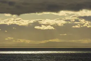 Scotland River Landscape Drucke: Firth of Forth with clouds at sunset