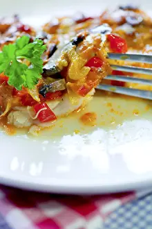 Studio Background Cuisine Drucke: Fish souffle