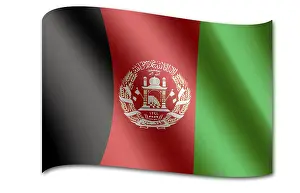 Computer Graphic Flags Drucke: Flag of Afghanistan