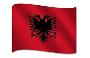 Empty National Ensigns Drucke: Flag of Albania