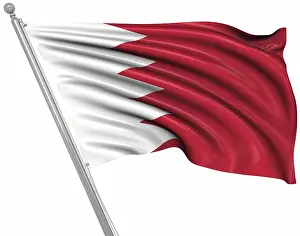 Drucke von Flagge des Bahrain, Dies ist ein computer generiertes und 3D-gerendertes Bild Bahrain Drucke: Flagge des Bahrain, Dies ist ein computer generiertes und 3D-gerendertes Bild.
