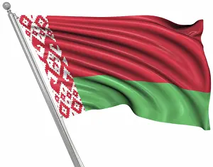Drucke von Flagge von Weißrussland, Dies ist ein computer generierter und 3D gerenderter Bild Weißrussland Drucke: Flagge von Weißrussland, Dies ist ein computer generierter und 3D-gedrehter Bild.