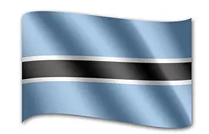 Computer Graphic Flag Drucke: Flag of Botswana