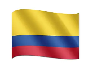 Latin America Flags Drucke: Flag of Colombia