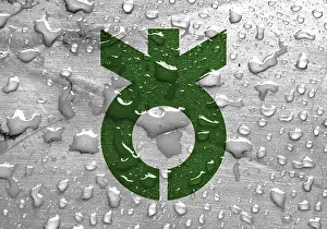 National Colors Symbol Drucke: Flag of Daito with rain drops