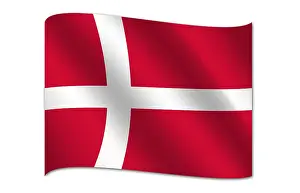 Computer Graphic Flags Drucke: Flag of Denmark
