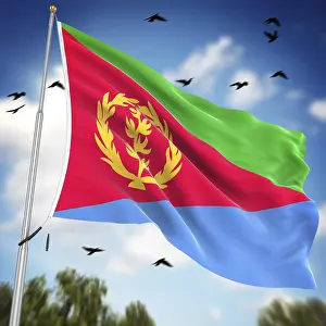 Drucke von Flagge von Eritrea, Dies ist eine computer generierte und 3D-generierte Abbildung Eritrea Drucke: Flagge von Eritrea, Dies ist eine computer generierte und 3D-gerenderte Abbildung.
