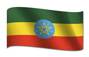 Symbolic National Ensigns Drucke: Flag of Ethiopia