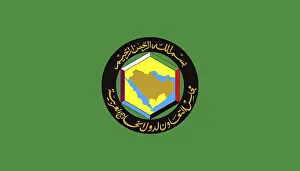 No People Flag Design Drucke: Flag of GCC, Vector illustration