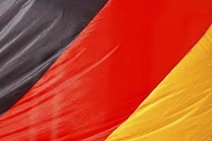 Empty Landscape With Flag Drucke: Flag of Germany