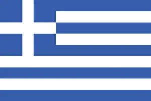 Southern Europe Flags Drucke: Flag of Greece, Vector illustration