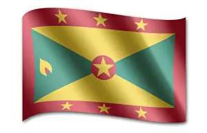 Drucke von Die Flagge von Grenada ist ein Symbol der nationalen Identität des karibischen Inselstaates Verwandte Bilder Drucke: Flagge von Grenada
