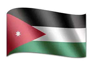 Computer Graphic Flags Drucke: Flag of Jordan