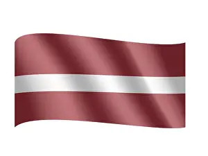 Symbolic National Ensigns Drucke: Flag of Latvia