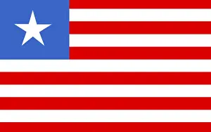Drucke von Die Flagge Liberias besteht aus einem grünen Feld, das ein goldenes Sonnensymbol enthält Liberia Drucke: Flag der Republik Liberia
