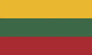 North Eastern Europe Flags Drucke: Flag of Lithuania, Vector illustration