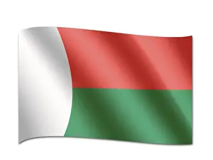 Symbolic National Emblem Drucke: Flag of Madagascar
