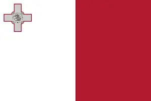 Southern Europe Flags Drucke: Flag of Malta, Vector illustration