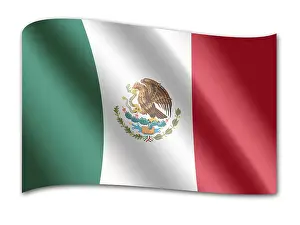 Computer Graphic Flag Drucke: Flag of Mexico