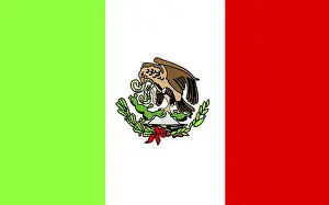South American Flag Drucke: Flag of Mexico