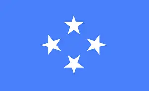 Pacific National Flag Drucke: Flag of Micronesia