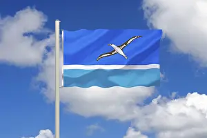 Pacific National Flag Drucke: The flag of the Midway Islands, Studio