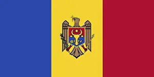 Southeast European Flags Drucke: Flag of Moldova, Vector illustration