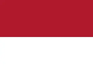European Flags Illustration Drucke: Flag of Monaco, Vector illustration