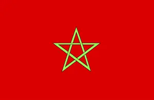 Deserted National Flag Image Drucke: Flag of Morocco