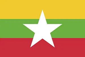 Empty State Flag Concept Drucke: Flag of Myanmar