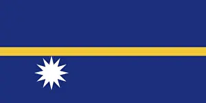 Nauru Drucke: Flagge von Nauru, Vektorillustration.