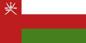 Arabian Peninsula Flags Drucke: Flag of Oman, Vector illustration