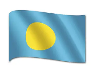 Computer Graphic Flag Designs Drucke: Flag of Palau