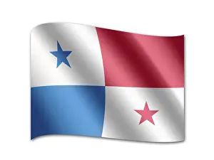 Computer Graphic Flags Drucke: Flag of Panama