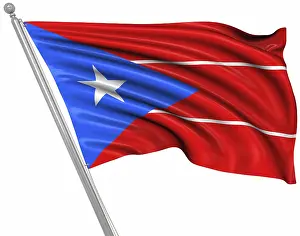 Drucke von Flagge von Puerto Rico, Dies ist eine computer-generierte und 3D-gerenderte Abbildung Puerto Rico Drucke: Flagge von Puerto Rico, Dies ist ein computer generiertes und 3D-generiertes Bild.