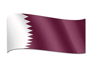 Drucke von Das Flaggenmotiv des Landes Qatar Verwandte Bilder Drucke: Flagge des Staates Katar