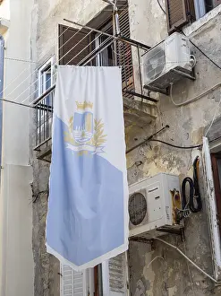 Croatian Coastal Towns Drucke: Flag of Rab, old town centre of Rab