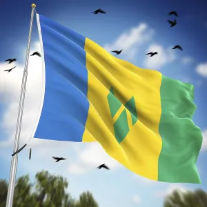 Pacific Ocean Flags Drucke: Flag of Saint Vincent and the Grenadines