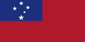 Samoa Drucke: Flagge von Samoa, Vektor-Illustration.