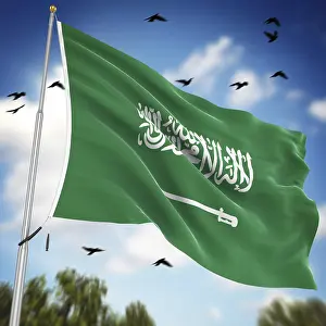 Verwandte Bilder Drucke: 3d rendered print saudi arabia flag