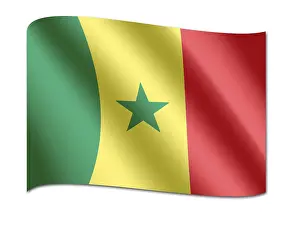 Drucke von Die Flagge des Senegal, ein Symbol der nationalen Identität und Einheit Verwandte Bilder Drucke: Flagge des Senegal